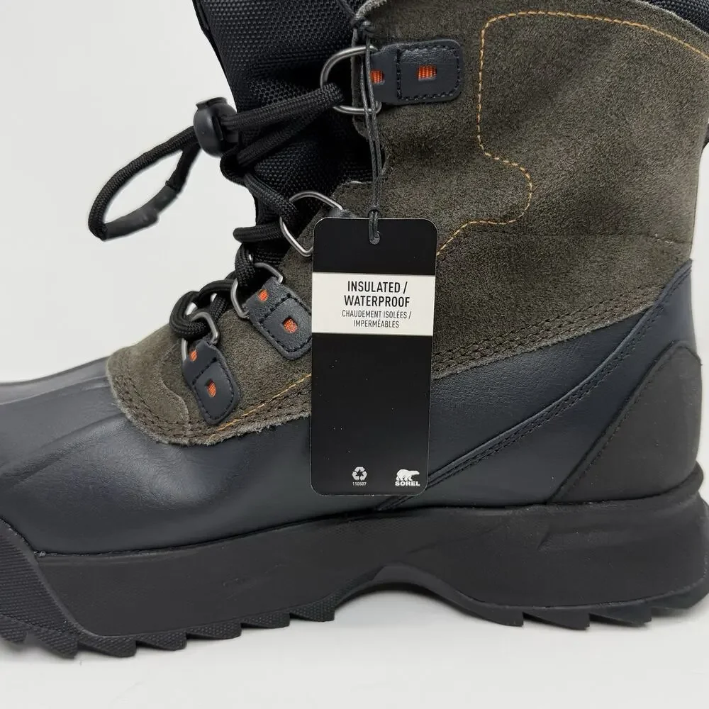 Sorel Scout 87 XT WP Men's Waterproof Winter Boots Black Quarry Size 12 New